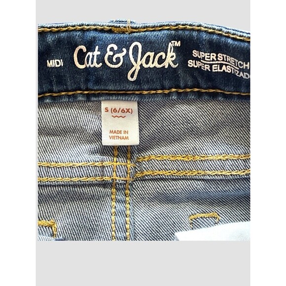 Lot of 3 Girls Denim Shorts Size Small (6/6X) Cat & Jack Copper Key Assorted - Picture 7 of 11